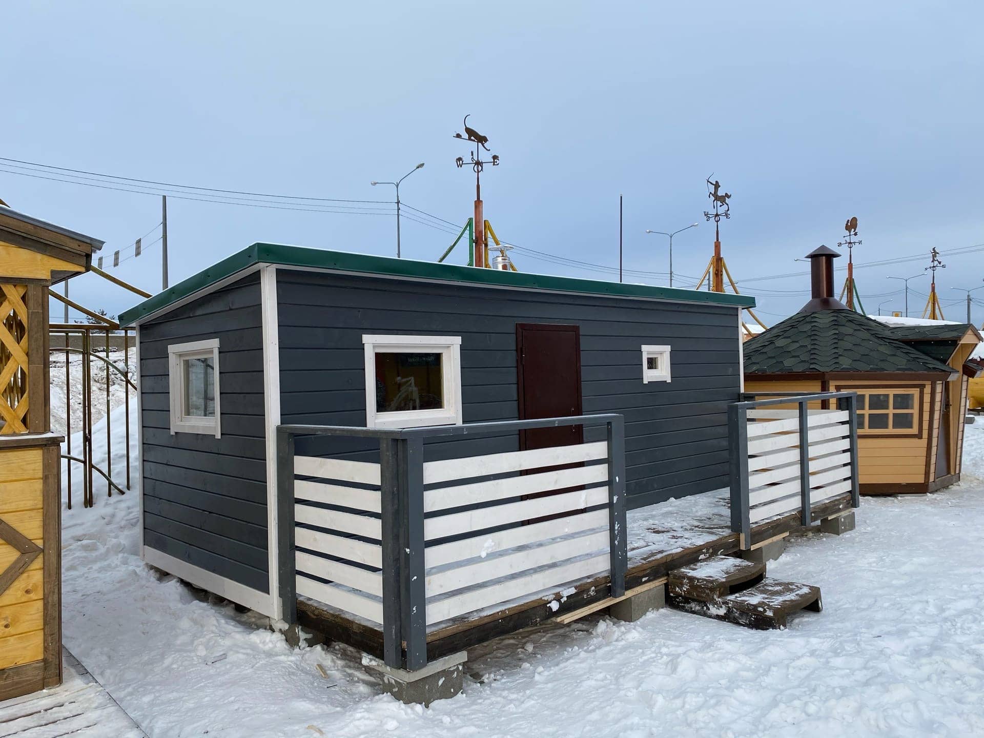 Бани квадро бочки от производителя под ключ в Москве. Цена бани от 125 ...