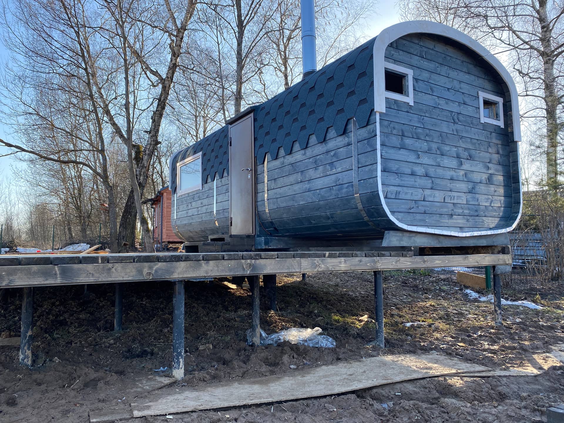 Овальные бани бочки от производителя под ключ в Москве. Каталог с ...